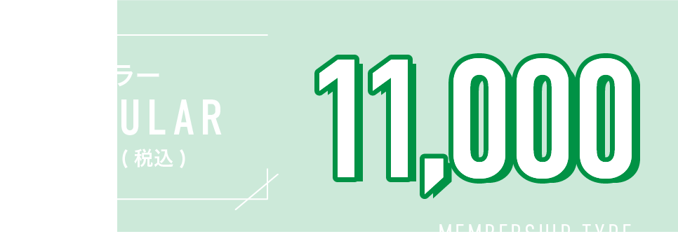 レギュラー REGULAR 年会費（税込）11000円