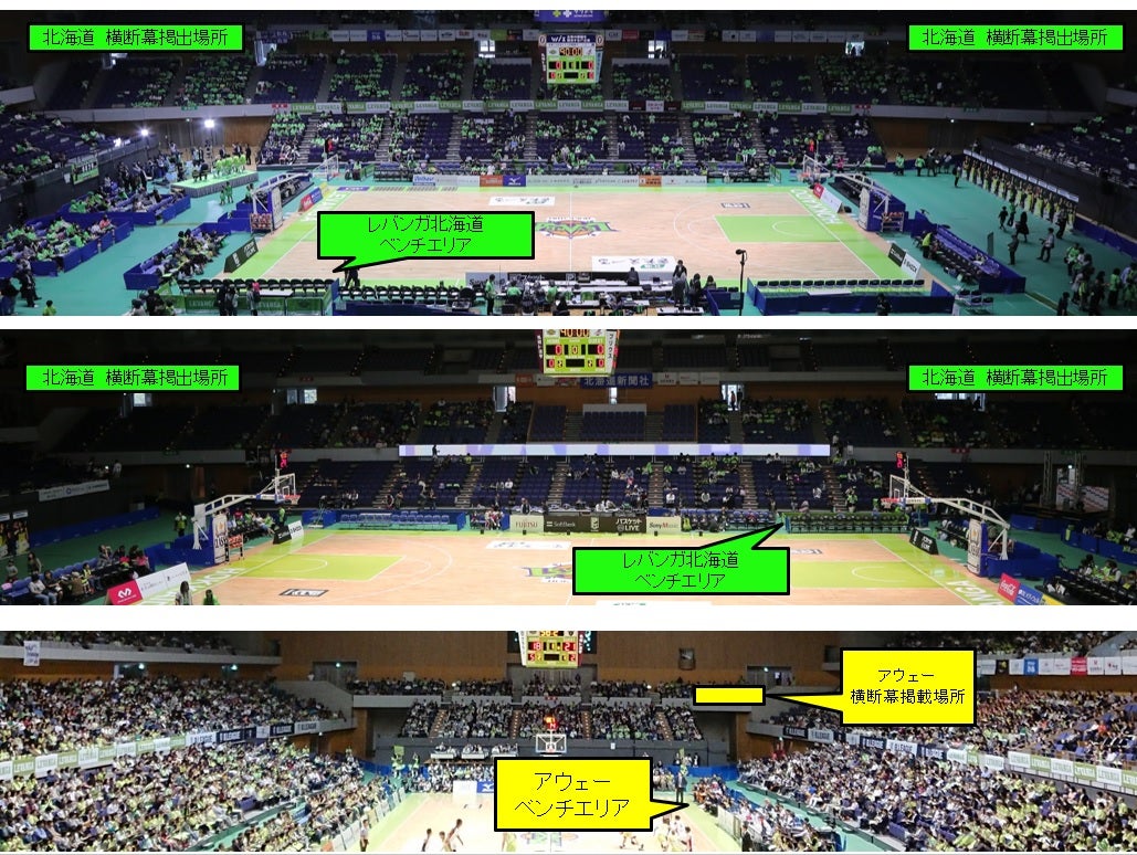 B League 18 19 Season レバンガ北海道ホームゲーム 北海きたえーる 選手横断幕の掲出場所について レバンガ北海道